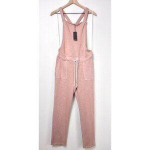 NWT Monrow Overall with Patch Pockets M Blush Supersoft Jumpsuit